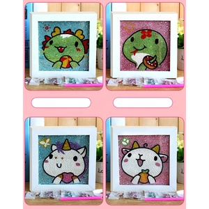 Vui vẻ dễ dàng tự làm 5D trẻ em gỗ đóng khung kim cương nghệ thuật bức tranh trừu tượng phim hoạt hình cổ điển sáng tạo cảnh quan phong cảnh Khỏa Thân vẫn còn sống - Product Image 3