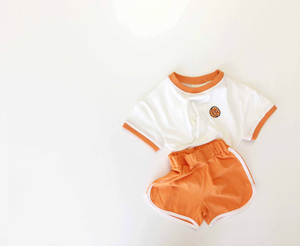 Ensemble deux pièces chemise et short pour filles, vêtements pour nouveau-nés 2021, ensemble mignon à motif de fruits, hauts et pantalons pour garçons et filles, tenues d'été pour bébés - Product Image 3