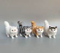 Usine haute qualité fait à la main modèle Animal simulé chat blanc jouet chat persan artisanat cadeaux créatifs ameublement