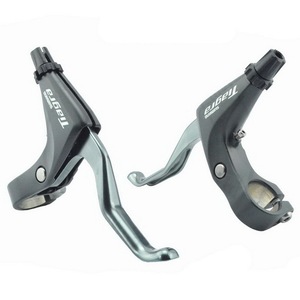 Palancas de freno de bicicleta de aleación universales-Mango de freno MTB de doble pistón compatible con freno en V y disco, ajuste de alcance sin herramientas - Product Image 3