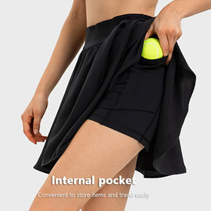 2023, оптовая продажа, женские теннисные Спортивные шорты высокого качества с индивидуальным логотипом, с внутренним боковым карманом, для йоги, для женщин - Product Image 3