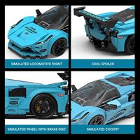 PB PB8856 2026 Nuevo MOC, Modelo de Auto Deportivo Azul a Escala 1:32, Material ABS, 362 Piezas, Estuche de Exhibición, Juguete Electrónico para Adultos
