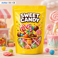 Sacs en plastique de qualité alimentaire en gros, sacs Mylar personnalisés 3,5 g, emballage plastique durable avec fenêtre transparente pour l'emballage de bonbons et de desserts