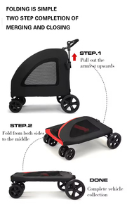 Bunnyhi STC002 büyük köpek arabası evcil hayvan taşıyıcı nefes katlanabilir köpek arabası sepeti Golden <span class=keywords><strong>Retriever</strong></span> evcil hayvan arabası köpek - Product Image 5