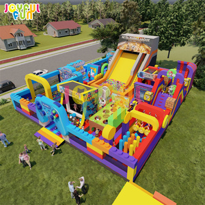 JOYFUL FUN <span class=keywords><strong>Parc</strong></span> à thème gonflable classique, aire de jeux gonflable extérieure pour enfants - Product Image 1