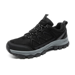 Chaussures de randonnée pour hommes, bleues, 02503, antidérapantes, résistantes à l'usure, pour le camping, l'alpinisme, talon plat, lacets avant - Product Image 5