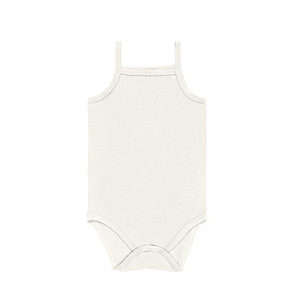 Bodysuit Tanpa Lengan Serat Bambu Musim Panas untuk Bayi Laki-laki & Perempuan, Romper Segitiga Model Sling Tank Top - Product Image 5