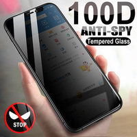 Protector de Pantalla de Privacidad de Vidrio Templado Anti-Espía Personalizado para iPhone 13 14 15 16 Pro Max, Película Protectora con Dureza 9H, Compatible con Xiaomi