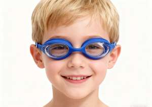 <span class=keywords><strong>Occhialini</strong></span> da Nuoto per Bambini di Alta Qualità, Impermeabili, Protezione UV, Anti-Appannamento, in Silicone con Lenti in PC e Design a Onde, con Cuffia da <span class=keywords><strong>Piscina</strong></span> - Product Image 3