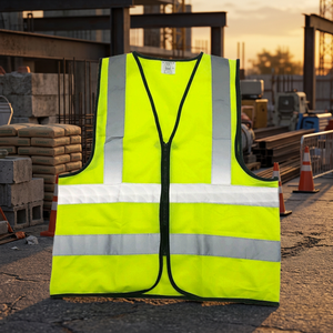 Freshco Enterprises Vente en gros de gilets de sécurité pour femmes en maille orange ANSI Classe 2 à séchage rapide, logo personnalisé, imperméables, fluorescents - Product Image 3