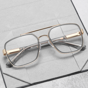 MS 81085 <span class=keywords><strong>2023</strong></span> TR + Metal hombres doble nariz puente rectángulo montura <span class=keywords><strong>gafas</strong></span> Simple Business puede ser venta al por mayor logotipo personalizado - Product Image 2