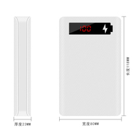 Boîtier de batterie externe détachable 18650 avec écran LCD, DIY, pour 5 piles 18650, coque de protection pour power bank