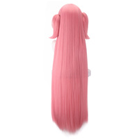 Perruques de cosplay Ainizi de 100 cm de long, lisses, rose fumé, Kaname Madoka, inspirées de l'anime japonais Madoka Magica
