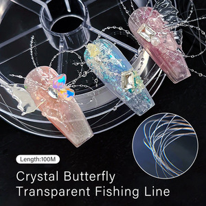 Fil de pêche transparent de 100 m en soie cristalline, fil de décoration pour ongles papillon, outil de manucure, pour la décoration de boîtes à ongles à presser - Product Image 1