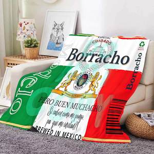 Venta caliente Karol G personalizado Papa Mexican Borracho Borracha Chingona toxica Fleece Travel Throw manta de poliéster - Product Image 3
