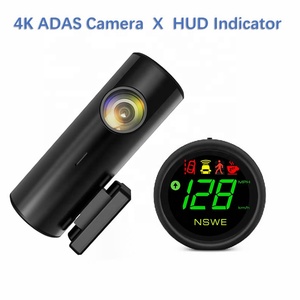กล้องติดรถยนต์ AI ADAS 4K WIFI แบบเลนส์คู่ พร้อมกล้องหลัง บันทึกภาพแบบกล่องดำสำหรับรถแท็กซี่  หน้าจอแสดงผล HUD แสดงความเร็ว GPS - Product Image 2