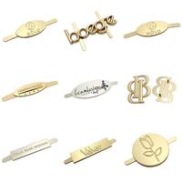 Etiquetas Metálicas Rectangulares para Bolsos, Placas de Metal con Nombre de Marca, Logotipo Metálico Dorado para Bolsos, Logotipo Personalizado