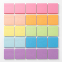 Blocs-notes adhésifs multicolores arc-en-ciel, méga lot économique, notes en papier repositionnables pour l'organisation au bureau et scolaire