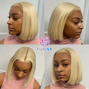 Perruque courte en dentelle frontale, <span class=keywords><strong>simulation</strong></span> de <span class=keywords><strong>cheveux</strong></span> courts, rouge vif, 10 pouces, fibre synthétique haute température - Product Image 3