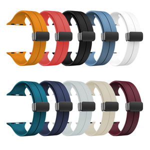 Custom Logo Sport Silicone Magnetic Watch Band For Apple Watch (Series 1-8 &amp; SE) -Folding Buckle Strap - Product Image 3
