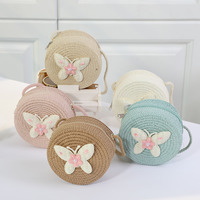 Sac bandoulière portable tissé à la main pour enfants style bohème, jolie pochette porte-monnaie pour enfants, collection printemps-automne, vente en gros