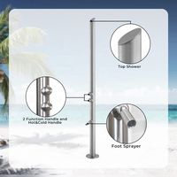 Colonne de douche extérieure en acier inoxydable pour hôtels, robinets de douche extérieurs en acier inoxydable 304/316