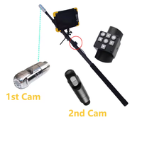 Double caméra de sauvetage PTZ rotative à 360 degrés avec perche télescopique de 5 mètres et écran tactile de 10 pouces