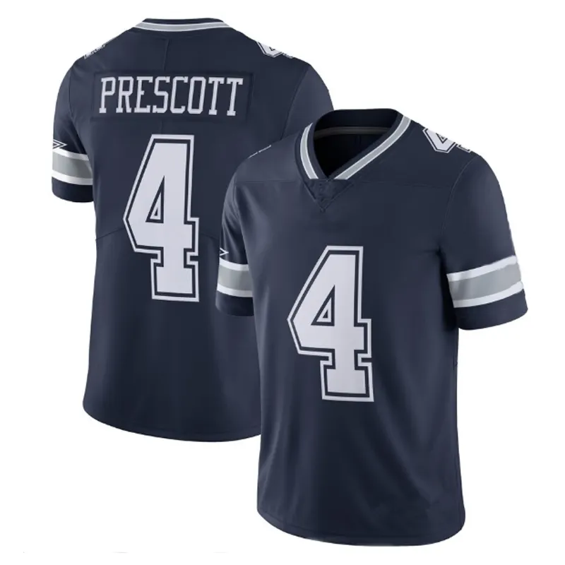 2023เสื้อฟุตบอลอเมริกันปักราคาถูกดัลลัส4 Dak Prescott 54 Smith 82 Witten กีฬาเจอร์ซีย์