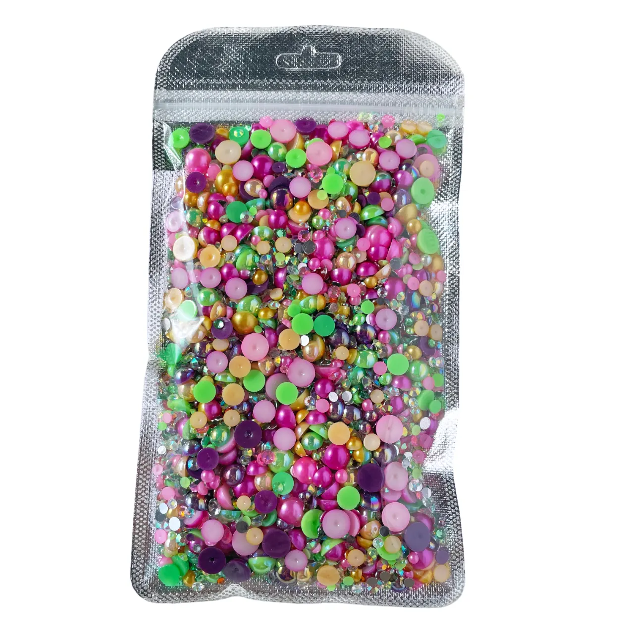 Fabrik Großhandel Mischgröße 150 g/Beutel neue Farben flache Rückseite Perlen und Strasssteine Mischung ABS halb runde Perle