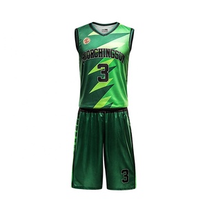 Unique design latest hot sale fashion sublimated green color unique basketball jerseys - Product Image 2