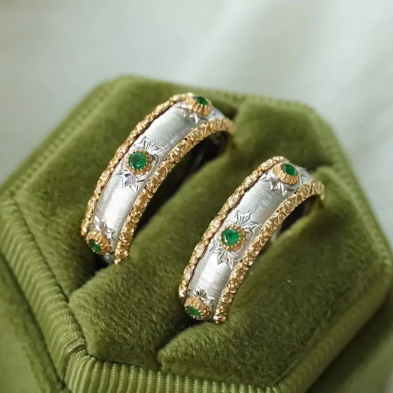 Venta al por mayor vintage 14K anillo Jade AU750 AU585 AU375 laboratorio crecido joyería de piedras preciosas de colores personalización