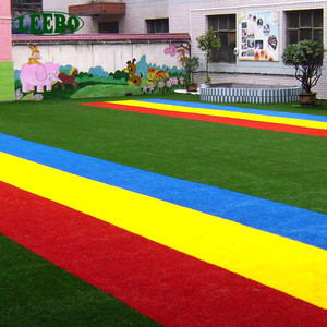 20 Mm Chiều Cao Cầu Vồng Đầy Màu Sắc Chạy Theo Dõi Cỏ Nhân Tạo Cỏ <span class=keywords><strong>Mat</strong></span> - Product Image 3