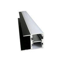 Profilé LED en aluminium pour éclairage haut et bas, canal pour bande LED encastrée, compatible avec panneau en bois de 18 mm, éclairage pour armoire, meuble, placard