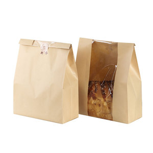 Bolsas para tostadas en stock, transparentes, para envasado de alimentos, con ventana, hechas a mano, con grafiti de gato, impresas en flexografía, de papel kraft, con borde plegado, para pan. - Product Image 6