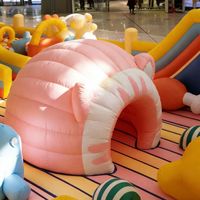 Château gonflable commercial en PVC jaune pour enfants - Grande vente