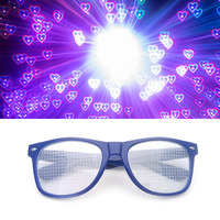 Lunettes de feux d'artifice à effet de diffraction, miroir optique spécial, lunettes de feux d'artifice en forme de cœur