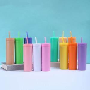160Z 700Ml Tumbler Premium Tea Cups Double Wall Plastic <b>Boba</b> <b>Bubble</b> Reusable Mugs With Lids and Straws - Product Image 5
