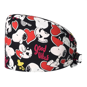 Cappello da Infermiere in Cotone 100% con Fascia Antisudore, Berretto da Lavoro Stampato Traspirante e Regolabile, Cappello da Medico Unisex per Ospedali e Cliniche - Product Image 3