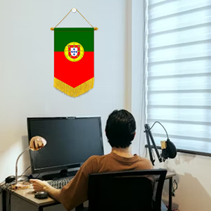 Wholesale Mini Pennant Car Flags 20x30cm Portugal Wall Decor <b>Small</b> Ornaments Hanging Digital Printing Satin Material - Product Image 2