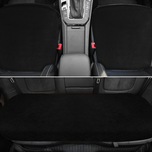 Coussins de siège de voiture en peluche, ensemble complet, chauffants, confortables, épais, rouges, 3 pièces - Product Image 2