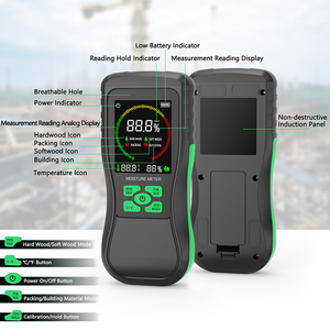 HY18 numérique rétro-éclairage couleur LCD affichage humidimètre non destructif Induction brique détecteur d'humidité matériaux de construction - Product Image 3