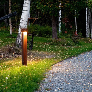 Nouveau design corten éclairage boîte idée corten éclairage bollards pour l'aménagement paysager - Product Image 5