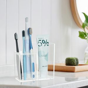 ที่ตั้งแปรงสีฟันอะคริลิคสำหรับจัดเก็บปากกาที่วางบนเคาน์เตอร์ - Product Image 3