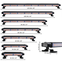 Barre lumineuse LED stroboscopique 12V 24V haute puissance, clignotante double face, lampe d'avertissement d'urgence à base magnétique pour voiture, camion, remorque