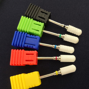 Brocas de Cerámica para Uñas, Cabezal Ovalado para Pulir Puntas de Uñas Acrílicas, Manicura - Product Image 4