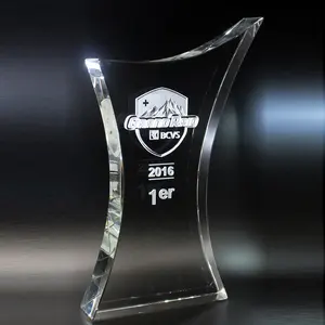 Crystal Plaque Trophy Award for Souvenir Cheap Wholesale K9 Blank Clear Crystal Guangzhou Custom 3d Personal Logo Sports Honor