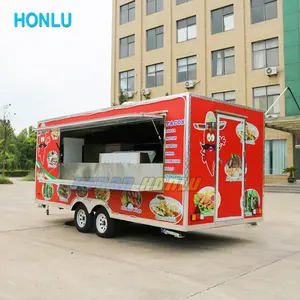 Camion mobile de restauration avec distributeur automatique de pizzas California Standard Dot Certification Ce Food Trailer prêt pour la livraison