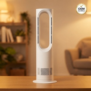 Ventilatore a Torre <span class=keywords><strong>Angelo</strong></span> AZ588PRO Elettrico Senza Pale con Oscillazione a 75 Gradi, Motore Brushless, Telecomando, 2-in-1 Freddo/Caldo, per Hotel - Product Image 1