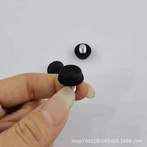 Adjustable Feet M6 Black <b>Plastic</b> Flat Tooth Furniture <b>Shelf</b> Sofa Leveler 16mm Diameter - Product Image 4