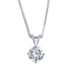 Messi Jewelry MSN-505 18K White Gold 3.01CT VS2 Engagement Wedding of Women's Diamond Necklace